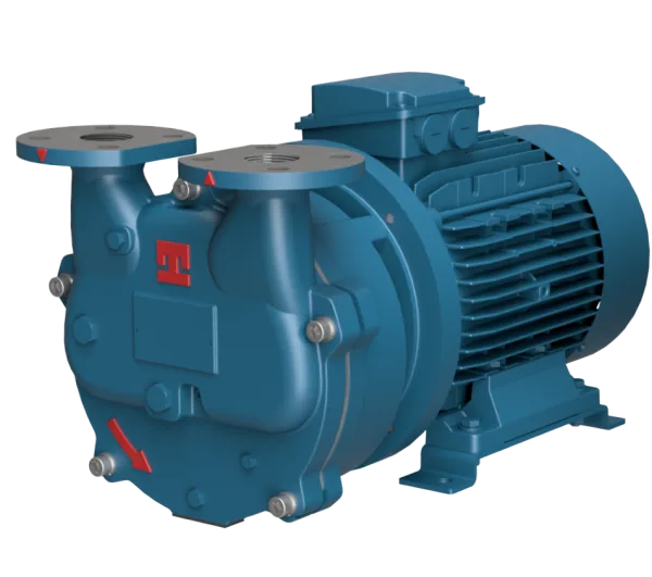 Monoblock single-stage valved liquid ring vacuum pumps.